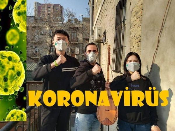 Türkiyəli gənc Bakıda koronavirusa klip həsr etdi